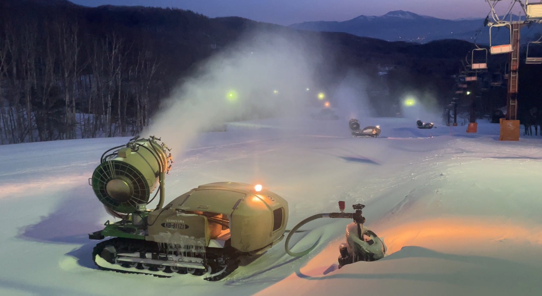 八千穂高原スキー場の人工降雪設備